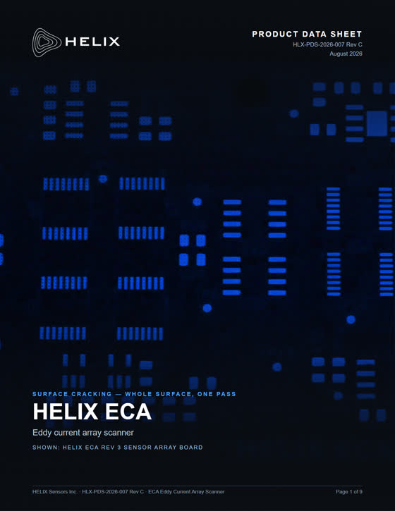 First page of HELIX ECA scanner
