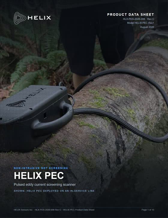 First page of HELIX PEC scanner