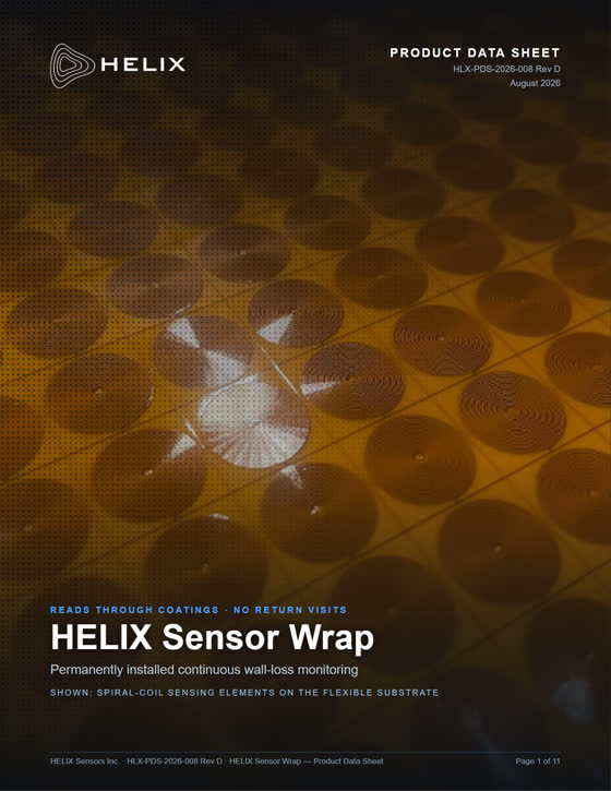 First page of HELIX Sensor Wrap
