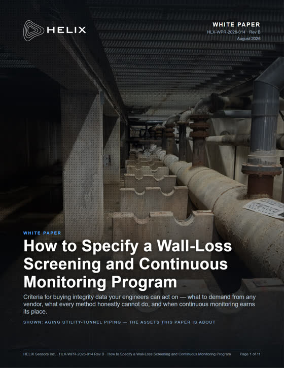 First page of Specifying continuous wall-loss monitoring